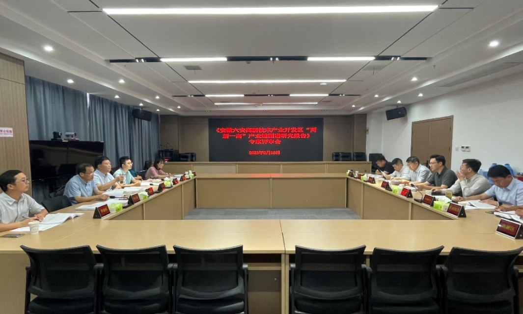 《六安高新技術產業(yè)開發(fā)區(qū)“兩新一高”產業(yè)鏈圖譜研究報告》專家評審會順利召開